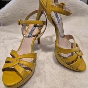 Prada Yellow Strappy Heels